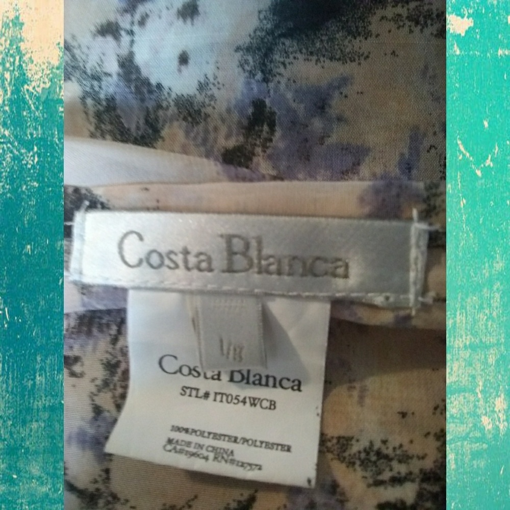 Costa Blanca Sheer Abstract Print Tunic - image 3